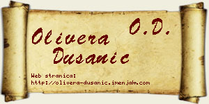 Olivera Dušanić vizit kartica